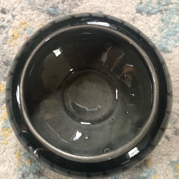 Mexican / pottery trinket dish with lid/ water color floral design - Picture 7 of 7